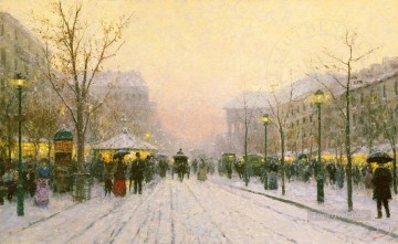 Cityscape Painting - Paris Snowfall TK